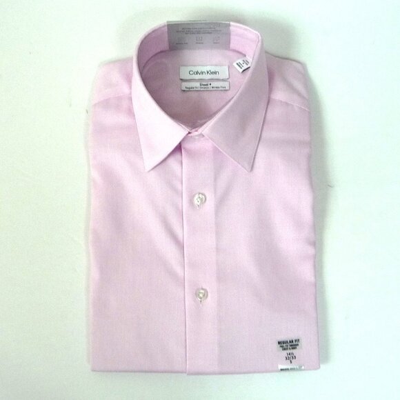 CALVIN KLEIN PINK DRESS SHIRT 14.5 - Picture 2 of 11